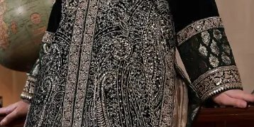 Emerald Green Jacket with Kashmiri Inspired Embroidery & Hand-worked Embellishments with Matching Pants & slip – SHK-1041