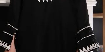 Black shawl shirt with detailing paired matching pleated shalwar – SHK-1035
