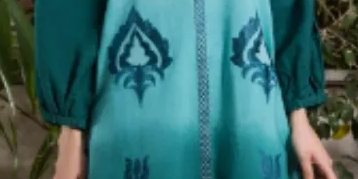 Shaded Green Long Shirt With Embroidery Paired With Dark Green Capri Pants – SHK-1063