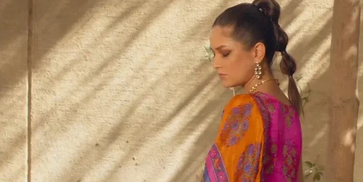 Hot pink and green block printed angrakha with matching capri and dupatta – SHK-1075