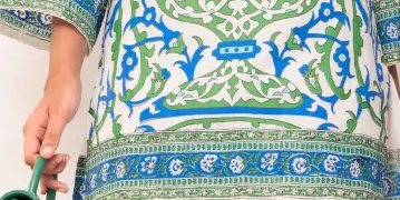 White Cotton Block Printed Shirt With White Shalwar – Shk-1125