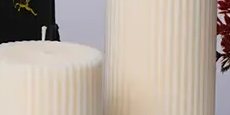 Pillar Candle Inspired by Tall Elevated Design Similar to a Pillar