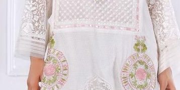 Off White Cotton Net Shirt with Gharara – SHK-70