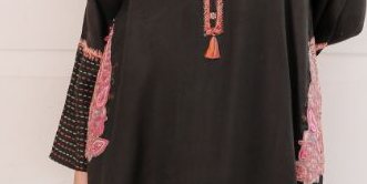Shaireen Black Shawl Embroidered Set