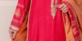 Shana Red Dori Silk Set