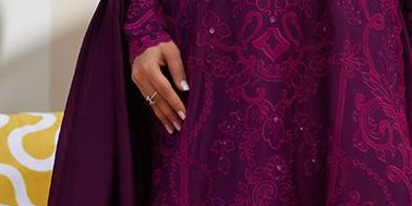 Sina Plum Shirt and Dupatta