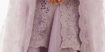 Lumi Lavender Shirt, Lehenga And Dupatta