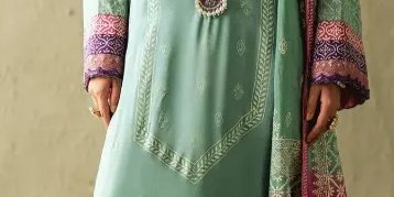 Avena Sea-Green Silk Chunri Set