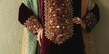 Eloria Plum Velvet Long Shirt Set