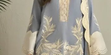 Sky Mist Embroidered Suit