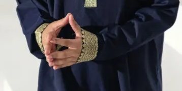 Navy Banarasi Kurta