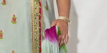 Sea Green Angrakha