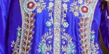 3-Piece 80 Gram Pure Raw Silk (Blue-Short)