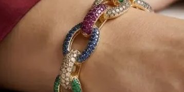 Rainbow Link Bangle – JBB1028BG