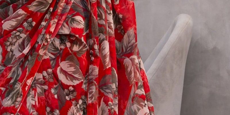 Crimson Bloom Saree