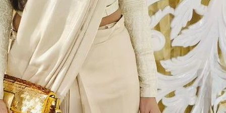 Ivory Aura Saree Drape Set