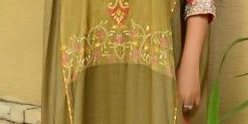 Olive Green Printed Kaftan