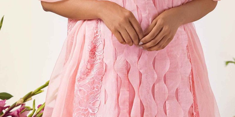 Pearl Pink Raw Silk