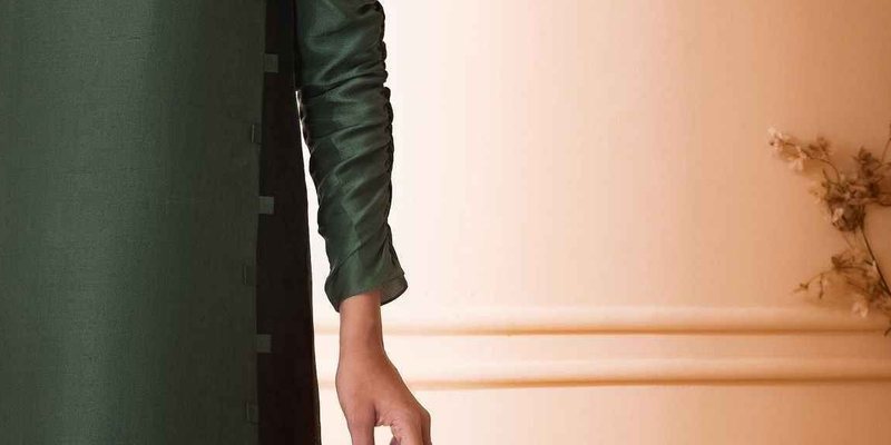 Pine Green Rawsilk