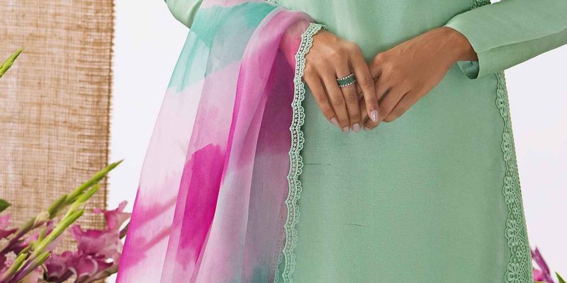 Sage Green Raw Silk