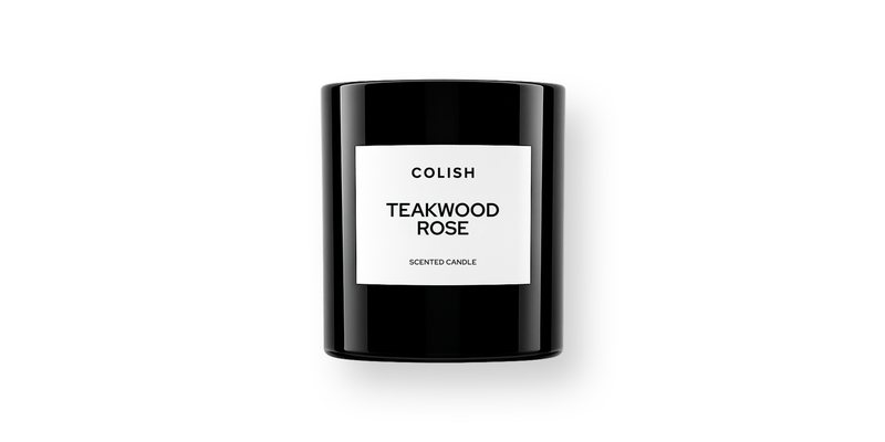 TEAKWOOD ROSE SCENTED CANDLE
