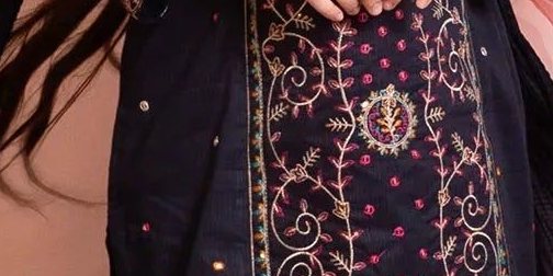 Cotton Embroidered 3 Pc Suit
