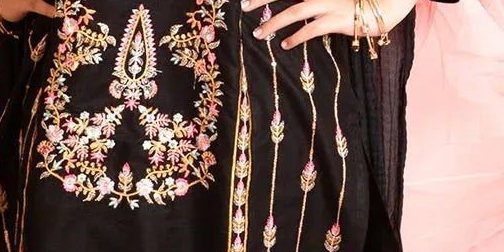 Cotton Embroidered 3 Pc Suit