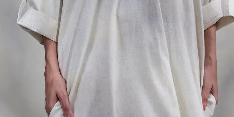 Off-White Linen Dress