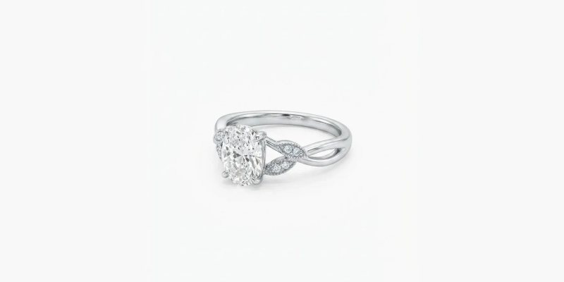 Vine Solitaire Ring