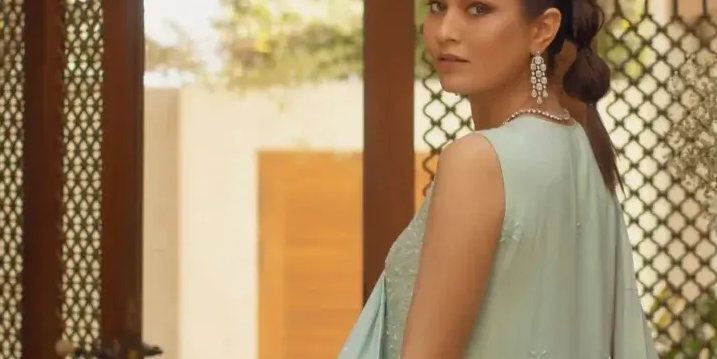 Mint green chikankari long shirt with matching capri and long dupatta – SHK-1068