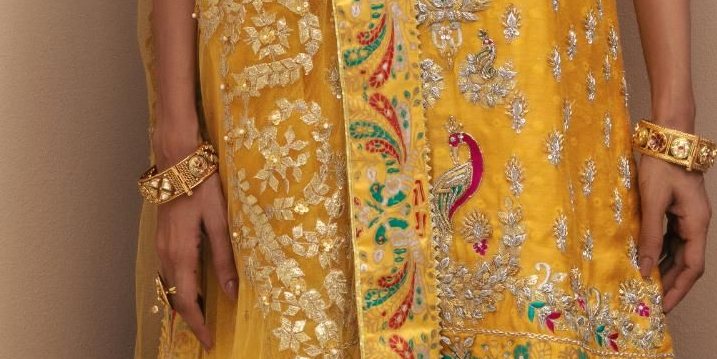 Nargis Yellow Dhaka Pant Set