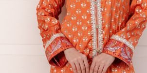 Raeza Rust Gold Blockprint Set