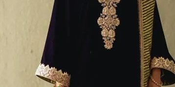 Sereya Purple Velvet Shalwar Set