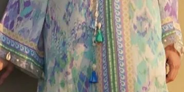 Marisol Ikkat Crepe Kaftan