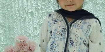 Blue-white shalwar kameez