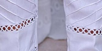 Mom4Little – White Trouser styled with lace MFL-TR02 – 1 Piece