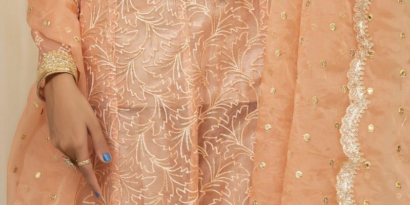 JHANKAR – Coral Emrboidered Dress – 4 PCS