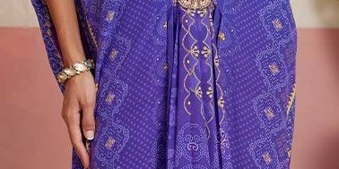 Jurney Purple kaftan with Fine Embroidery