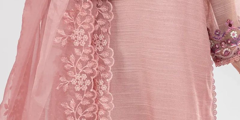 SHIZA KHADDI NET SILK SHIRT WITH PANTS & DUPATTA AA-00765