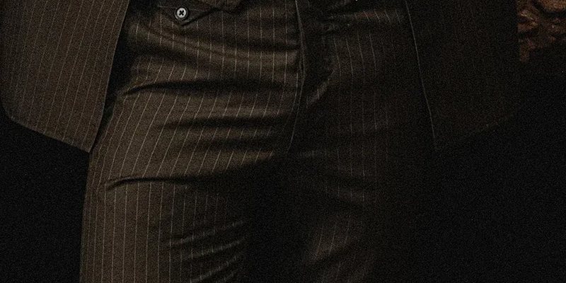 Classic Dark Espresso Brown Double-Breasted Pinstripe Three-Piece Suit