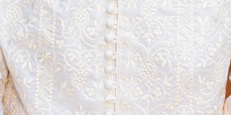 Ivory Cream Embroidered Kurta Pajama Set