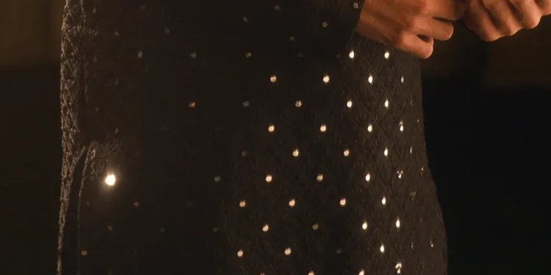 Jet Black Festive Kurta with Farshi Shalwar